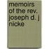 Memoirs Of The Rev. Joseph D. J Nicke