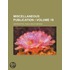 Miscellaneous Publication (Volume 18)