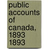 Public Accounts Of Canada, 1893  1893 door Canada Dept of Finance