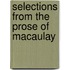 Selections From The Prose Of Macaulay