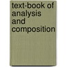 Text-Book Of Analysis And Composition door Jane Stoker