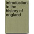 Introduction To The History Of England