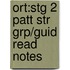 Ort:stg 2 Patt Str Grp/guid Read Notes