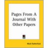 Pages From A Journal With Other Papers by Mark Ruthford