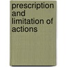 Prescription And Limitation Of Actions door David Johnston