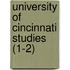 University of Cincinnati Studies (1-2)