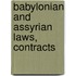 Babylonian And Assyrian Laws, Contracts