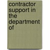 Contractor Support In The Department Of door United States. Subcommittee