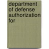 Department Of Defense Authorization For door United States. Services