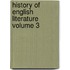History Of English Literature  Volume 3
