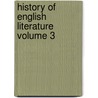 History Of English Literature  Volume 3 door Alois Brandl