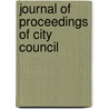 Journal Of Proceedings Of City Council door Joliet City Council