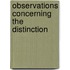 Observations Concerning The Distinction