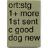 Ort:stg 1+ More 1st Sent C Good Dog New