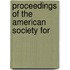Proceedings Of The American Society For