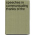 Speeches In Communicating Thanks Of The