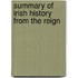 Summary Of Irish History From The Reign