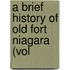 A Brief History Of Old Fort Niagara (Vol