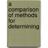 A Comparison Of Methods For Determining