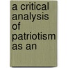 A Critical Analysis Of Patriotism As An door Clarence Reidenbach