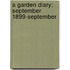 A Garden Diary; September 1899-September