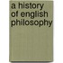 A History Of English Philosophy
