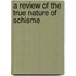 A Review Of The True Nature Of Schisme