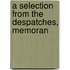 A Selection From The Despatches, Memoran