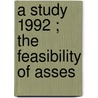 A Study  1992 ; The Feasibility Of Asses door Wildlife Montana. Dept. Of Fish