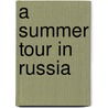 A Summer Tour In Russia door Unknown Author