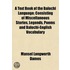 A Text Book Of The Balochi Language; Con