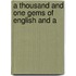 A Thousand And One Gems Of English And A