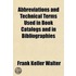 Abbreviations And Technical Terms Used I
