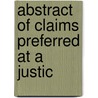 Abstract Of Claims Preferred At A Justic door New Forest