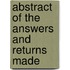 Abstract Of The Answers And Returns Made