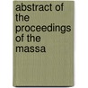 Abstract Of The Proceedings Of The Massa door Massachusetts Teachers' Association