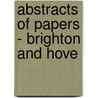 Abstracts Of Papers - Brighton And Hove door Brighton And Hove Natural Society