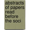 Abstracts Of Papers Read Before The Soci door Brighton And Hove Natural Society