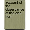 Account Of The Observance Of The One Hun door New Braintree
