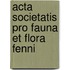 Acta Societatis Pro Fauna Et Flora Fenni