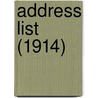 Address List (1914) by Amherst College