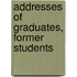 Addresses Of Graduates, Former Students