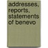 Addresses, Reports, Statements Of Benevo