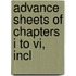 Advance Sheets Of Chapters I To Vi, Incl