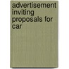 Advertisement Inviting Proposals For Car door United States. Dept