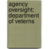 Agency Oversight; Department Of Veterns door United States Congress Relations