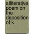 Alliterative Poem On The Deposition Of K