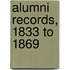 Alumni Records, 1833 To 1869