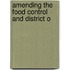 Amending The Food Control And District O