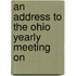 An Address To The Ohio Yearly Meeting On